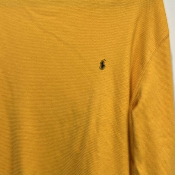 Polo Ralph Lauren Sleepwear Casual Micro Weave 2XL  Mustard Yellow Blue Pony - Picture 2 of 6